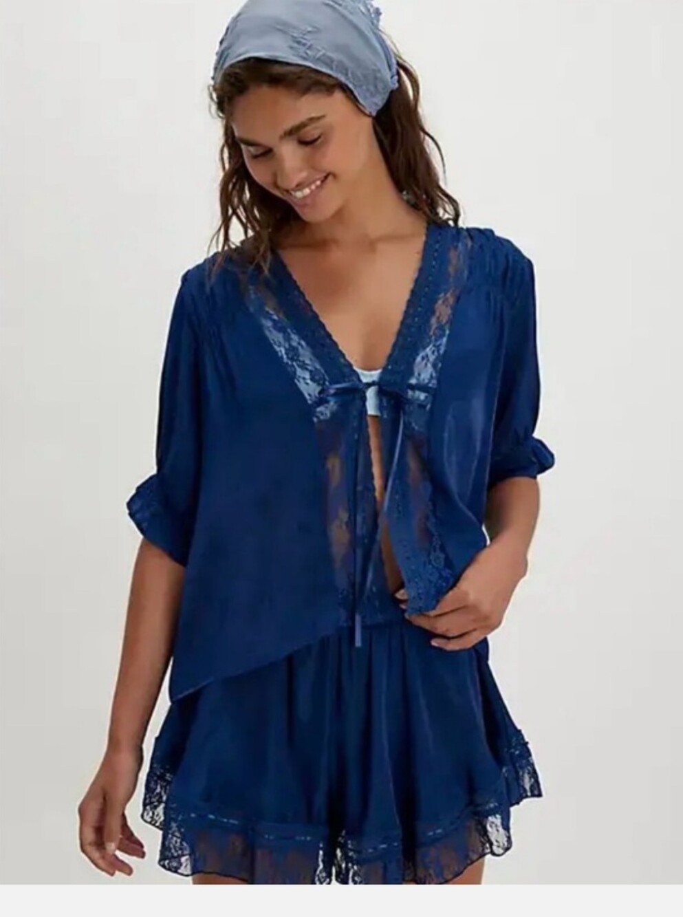 Free People Morning Breeze Bed Jacket Large